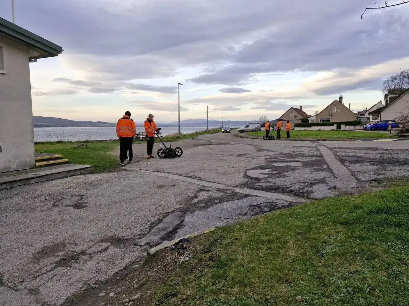 MALA Ground Penetrating Radar in use on a UK pavement